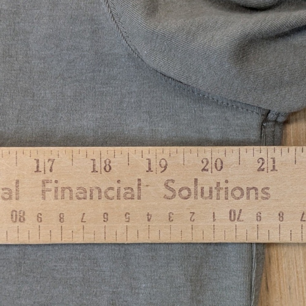 The Normal Brand Mens Large Olive Green Jersey Long Sleeve Button Down Shirt - Picture 7 of 9
